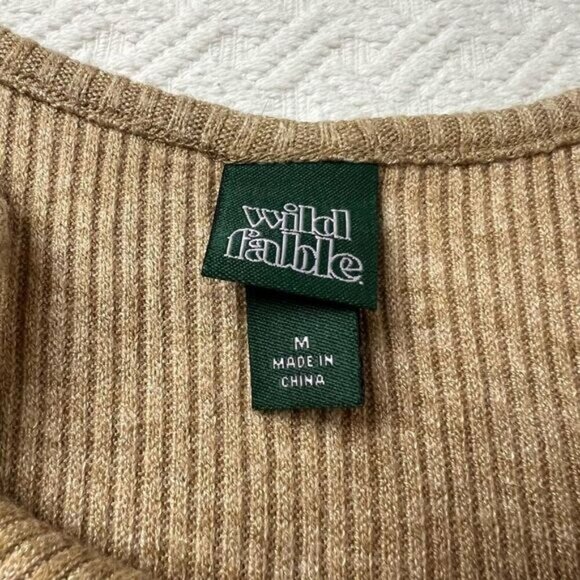 Wild Fable Women’s Medium 2 Piece Dress Set Cropped Long Sleeve Top With Dress - Picture 8 of 11